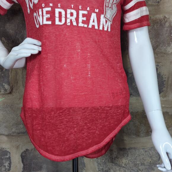 Juniors by GEN_2 Hoosiers Top IU Indiana University Woman's Small 3/5 Red White - Picture 4 of 12